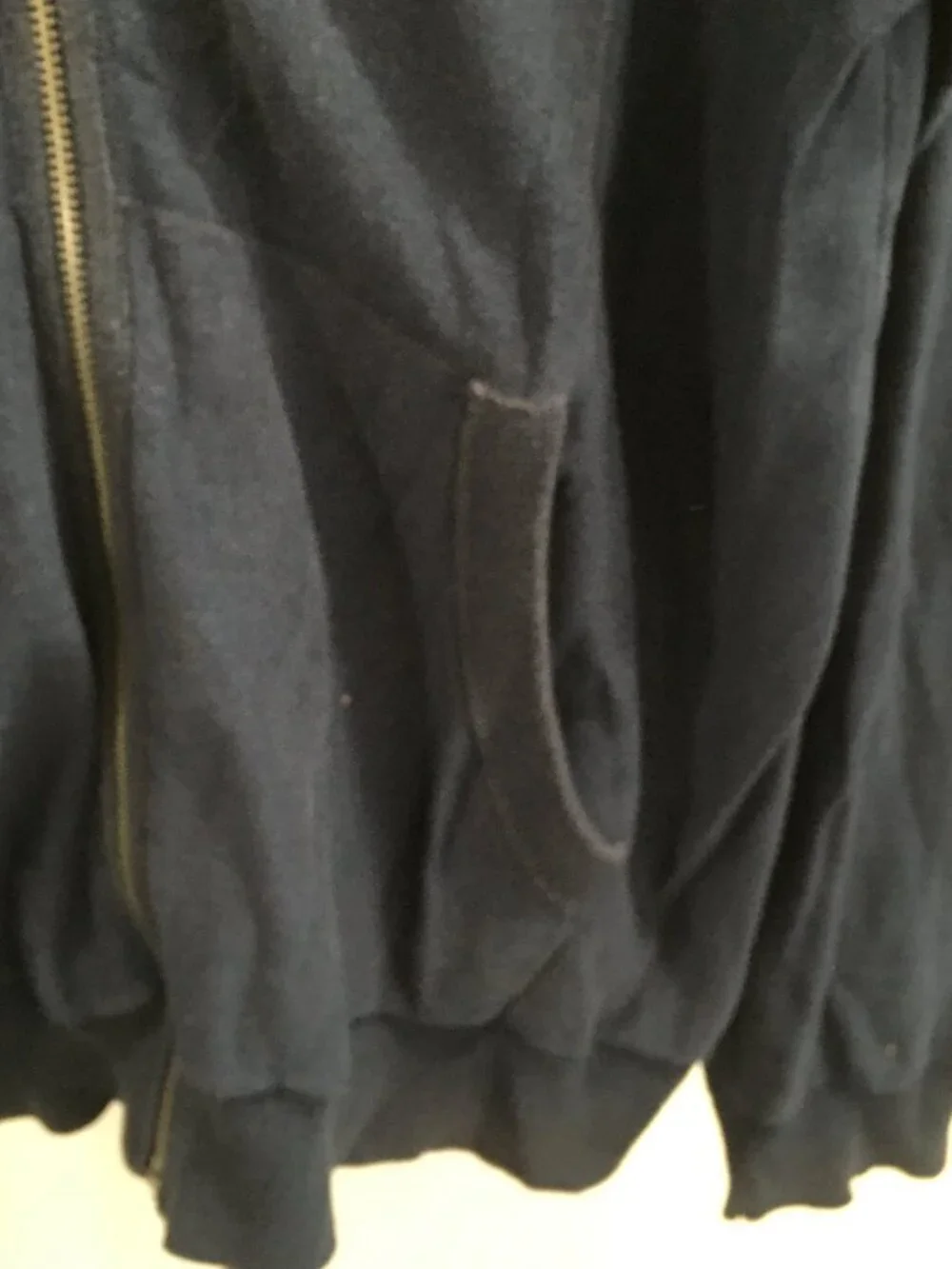 LOTUS Grey Label LUCKY BRAND Blue Black Embroidery Knit Hooded Full Zip Jacket
